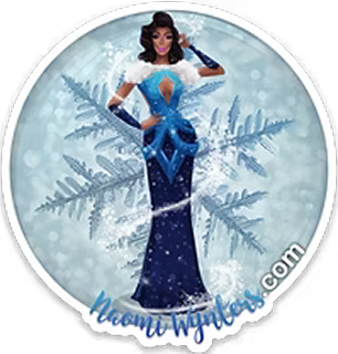 Elegant woman in blue gown