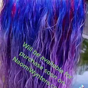 Wet hair with gradient colors