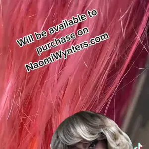 Woman with blonde wig and makeup