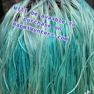Vibrant turquoise hairstyle