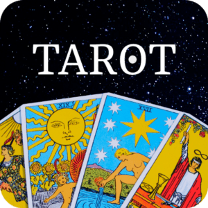 Tarot deck with star-filled background