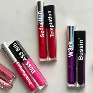 Lip gloss collection with vibrant colors