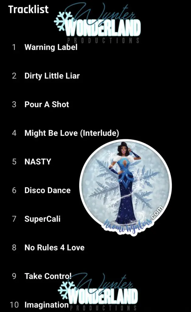 Official track list for 'Dammon's Mixtape: Confessions of a Virgo, VOL.1' provided by Wynter Wonderland Productions