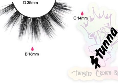 False eyelash length comparison chart